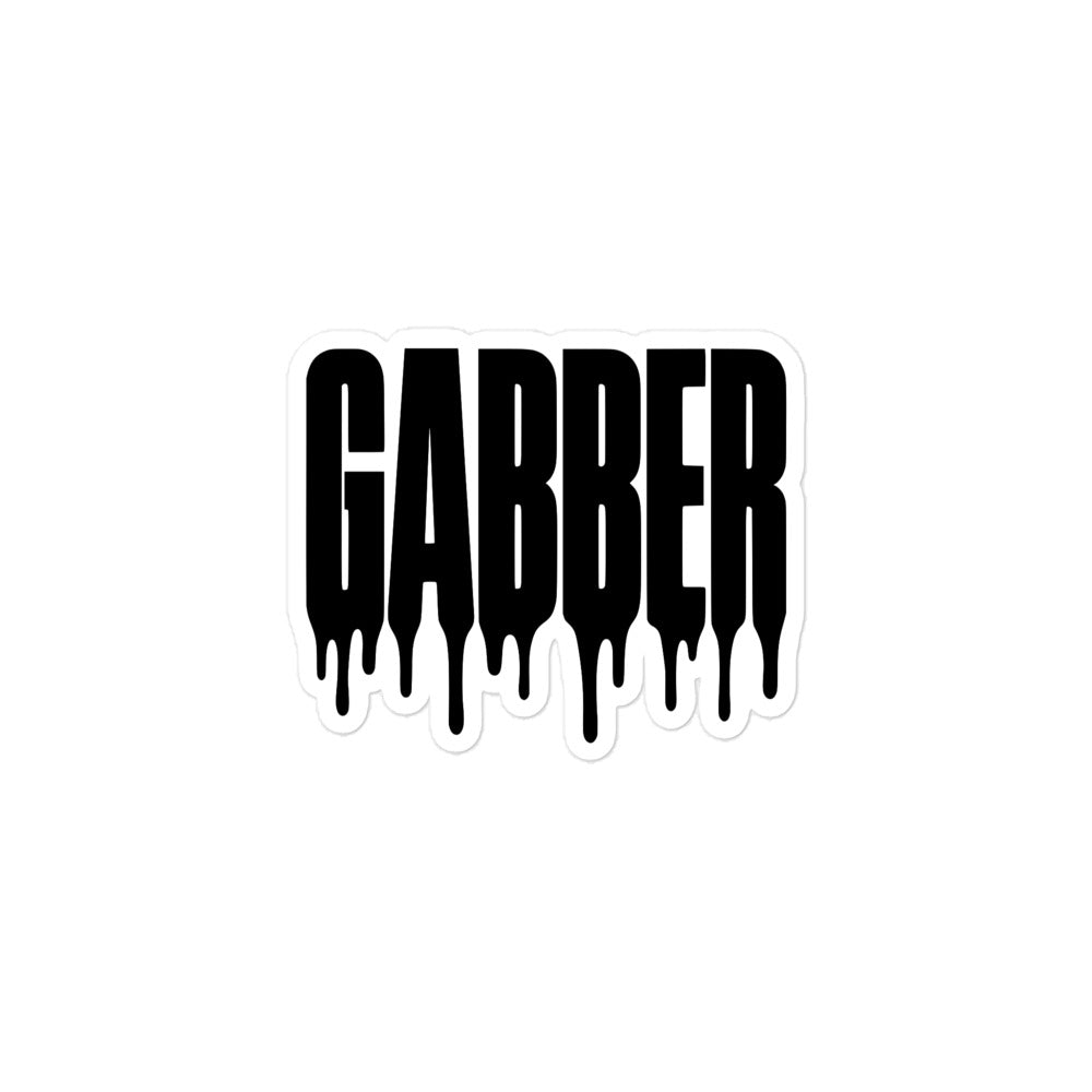 Hostile Form HF-S01 GABBER vinyl sticker, 3 by 3 inch