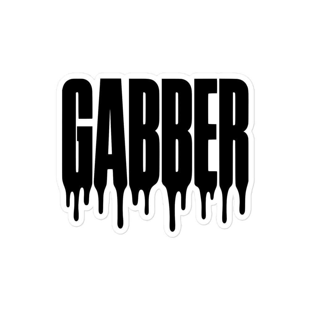 Hostile Form HF-S01 GABBER vinyl sticker, 4 by 4 inch