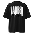 Hostile Form HF-001 GABBER oversized techno tee in black, back print