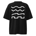 Hostile Form HF-006 SYNTH oversized techno tee in black, back print