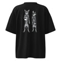 Hostile Form HF-008 THE HANDOFF oversized techno tee in black, back print
