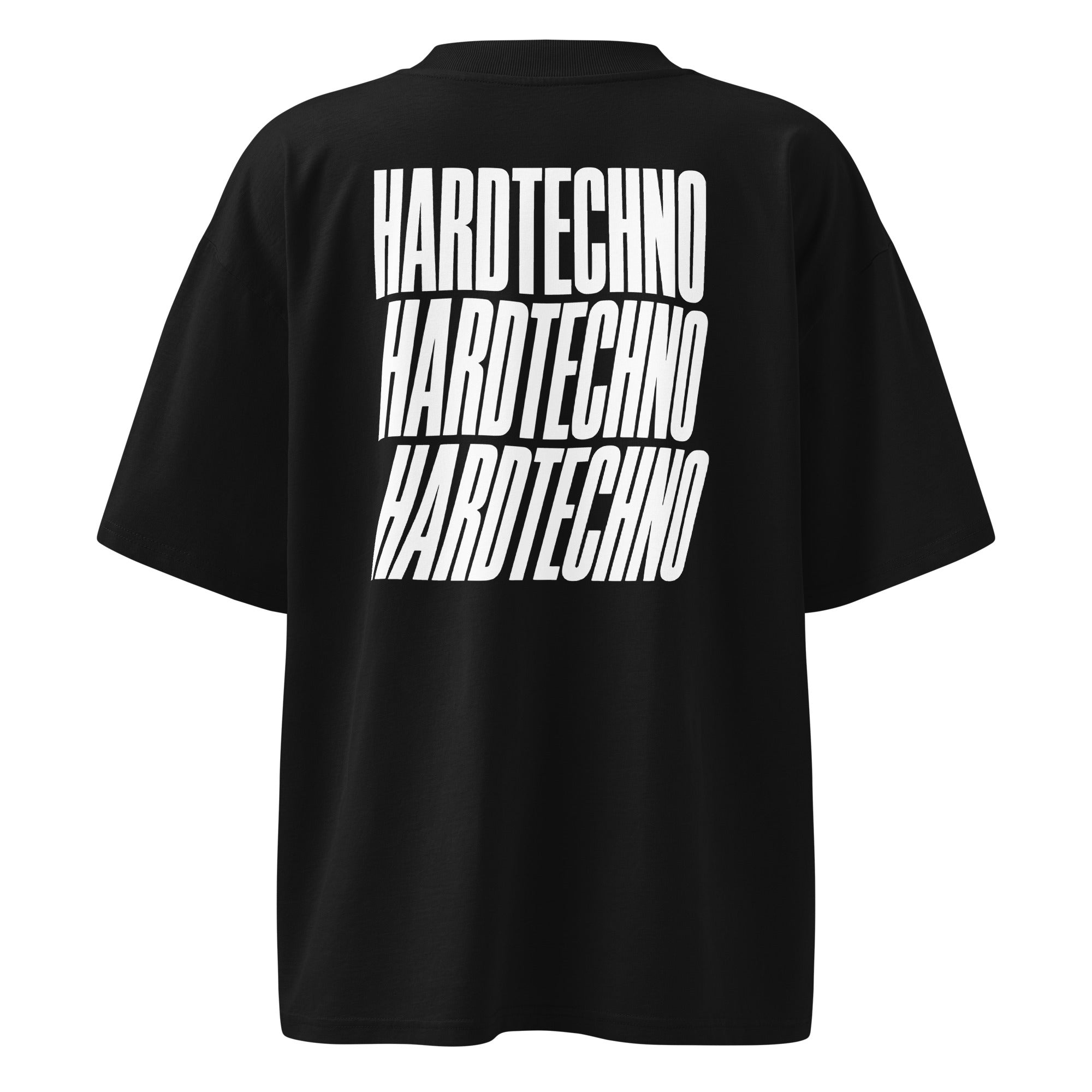 Hostile Form HF-003 SLANT.01 oversized techno tee in black, back print
