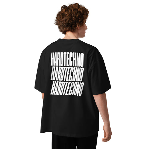 Hostile Form HF-003 SLANT.01 oversized techno tee in black, back print