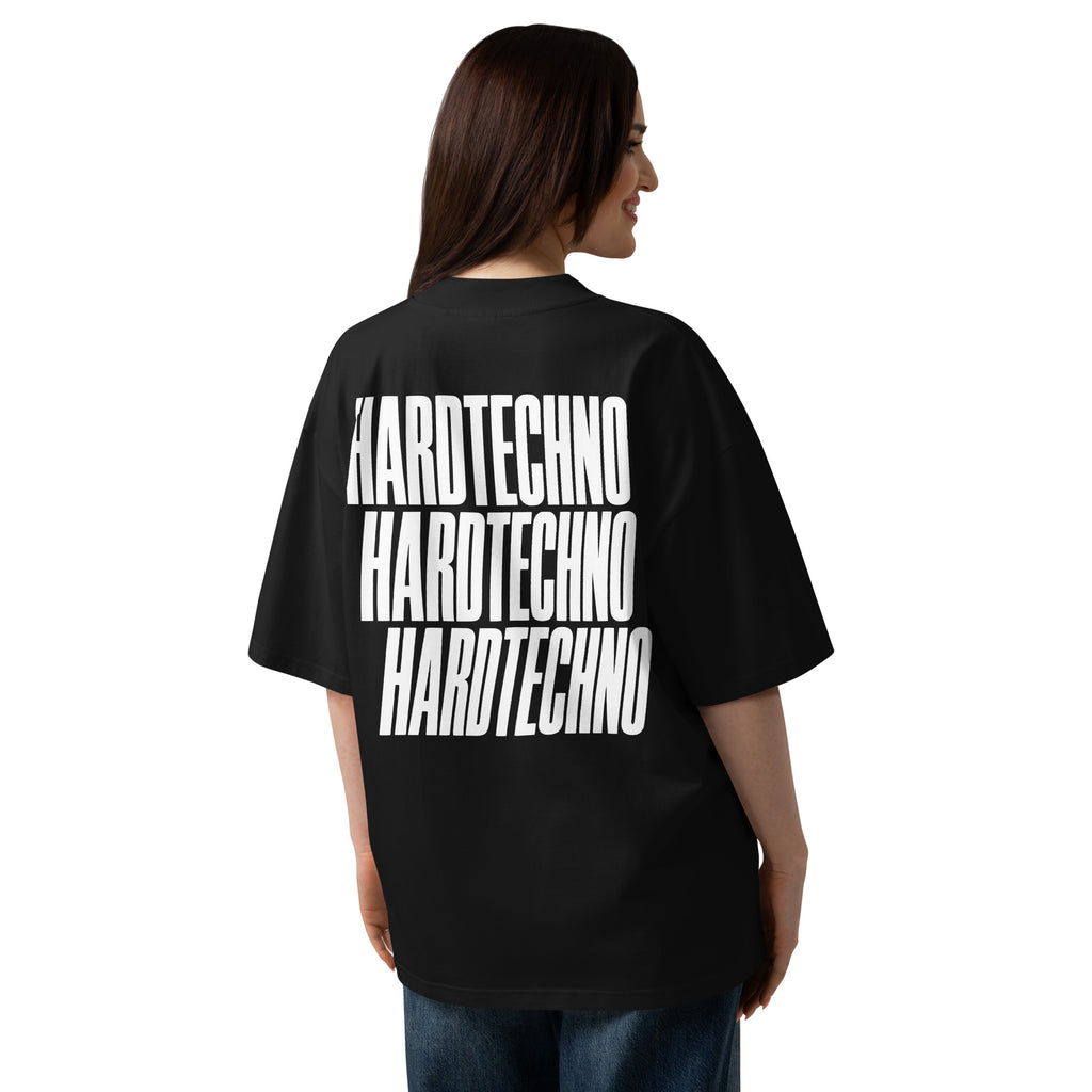 Hostile Form HF-003 SLANT.01 oversized techno tee in black, back print