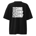 Hostile Form HF-004 SLANT.02 oversized techno tee in black, back print