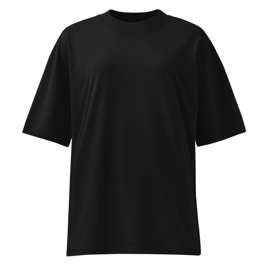 Hostile Form HF-006 SYNTH oversized techno tee in black, front